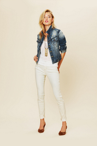 Diamond Embroidered Denim Jacket