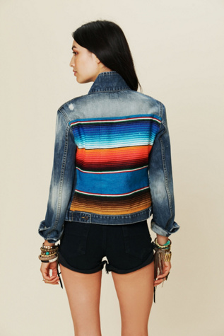 Mexican Stripe Denim Jacket