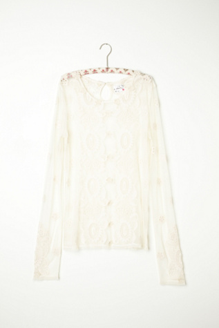 Embellished Long Sleeve Top