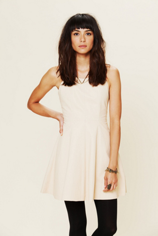 Golden Girl Leather Dress