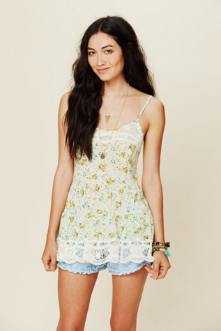 Printed Viscose Voile Babydoll Cami
