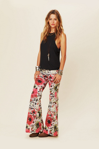Floral Print Bell Bottom