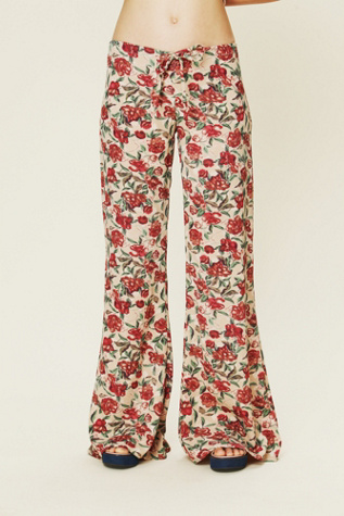 Floral Drawstring Bell Bottoms