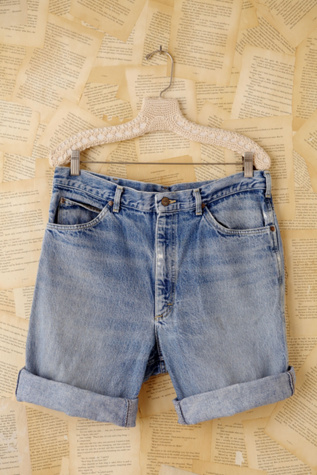 Vintage Longer Denim Cutoffs in vintage-denim