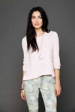 Long Sleeve Boxy Lace Back Pullover in sale-sale-sweaters
