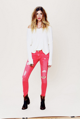 Thrift Wash Destroyed Skinny Jeans