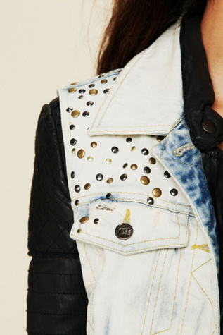 Studded Denim Vest