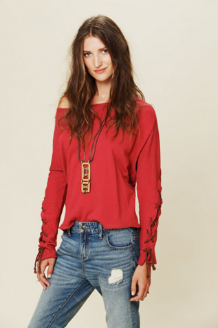Lace Up Pullover