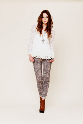Printed Corduroy Skinny