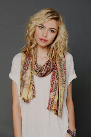 Woven Metallic Scarf