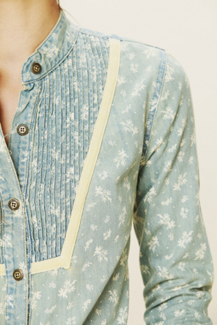Printed Chambray Buttondown