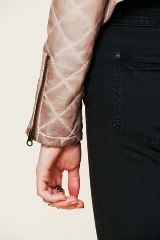 Quilted Vegan Leather Jacket