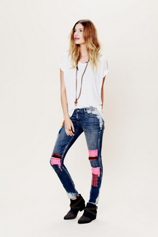Funky Free Patched Skinny