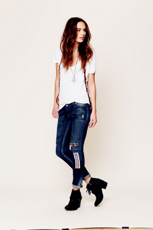 Funky Free Patched Skinny
