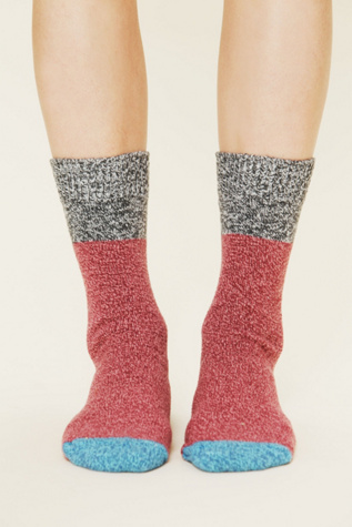 Colorblock Boot Sock