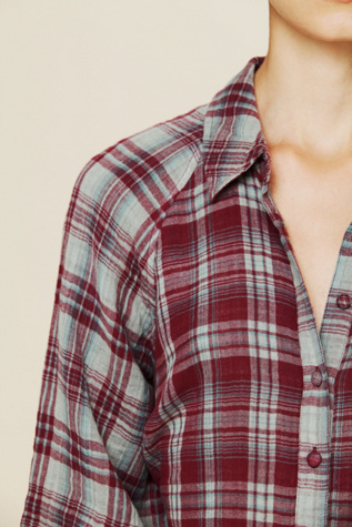 FP New Romantics Plaid Capelet Top
