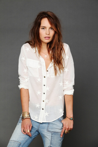 Star Embroidered Buttondown