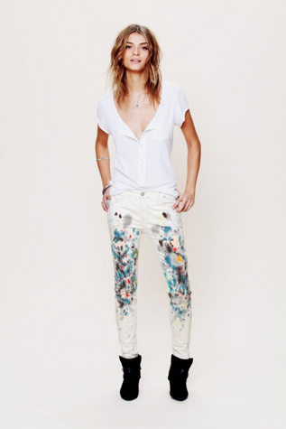 5 Pocket Painted Skinny Cord