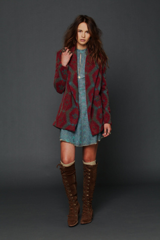 Changing Patterns Wool Swing Coat
