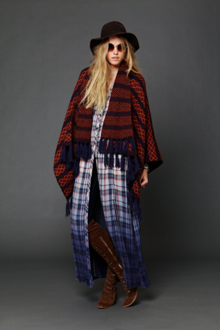 Plaid Dip Dye Maxi