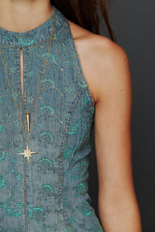 Trailing Crescent Chambray Dress