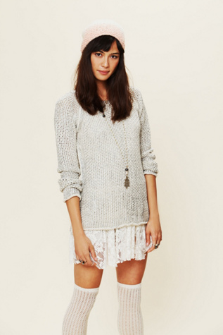 Marl Yarn Metallic Foil Sweater