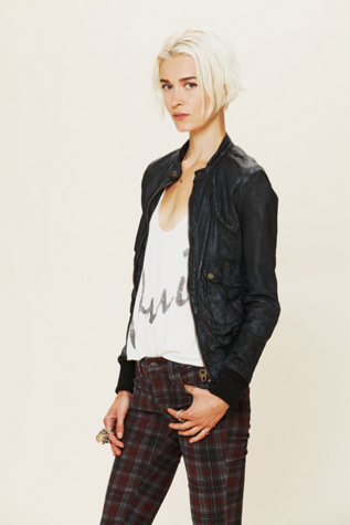 Leather Bomber Jacket