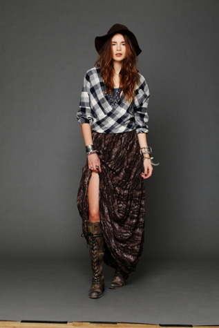 Printed Maxi Skirt