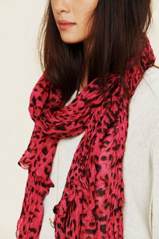 Silk Leopard Scarf