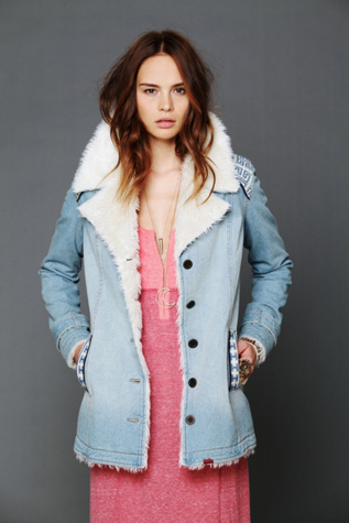 Denim And Sherpa Jacket