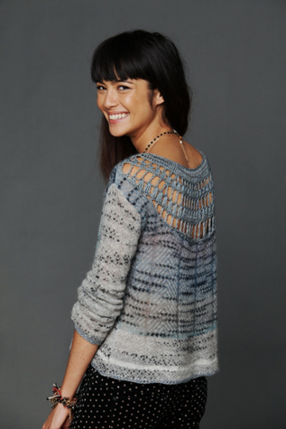 Free People Crochet Back Pattern Pullover
