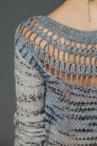 Crochet Back Pattern Pullover