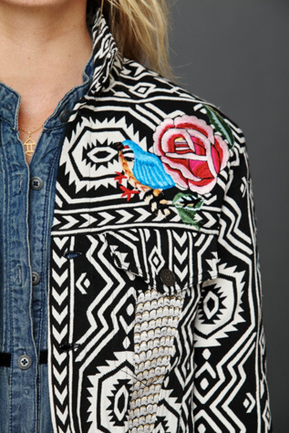 FP New Romantics Geometric Embroidered Jacket