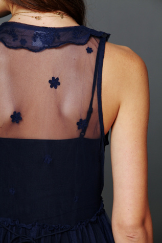 Embroidered Button Front Slip
