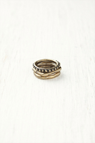 Gilded Stacked Rings