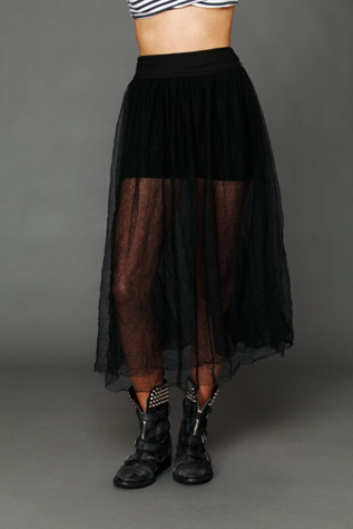 Raw Tulle Skirt