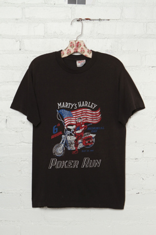 Vintage Marty's Harley "Poker Run" Tee in Vintage-Loves-vintage-tees