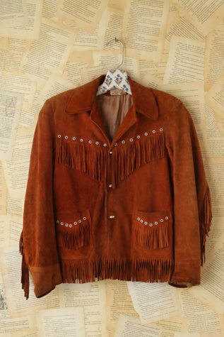 Free People Vintage Brown Suede Fringe Jacket in vintage-jackets