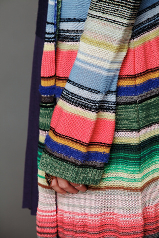 Hooded Color Spectrum Cardigan