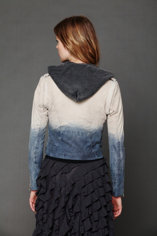 Dip Dye Leather Jacket
