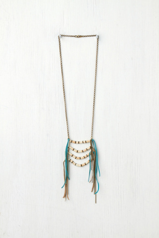 Suede Fringe Breastplate Necklace