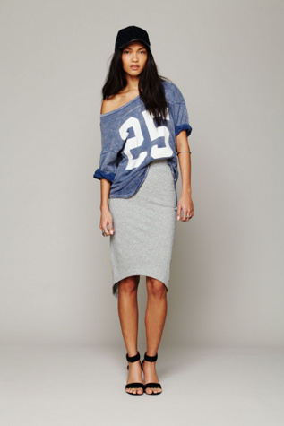 Overlapped Pencil Skirt