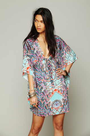 Free People x Mara Hoffman Dream Sequence Printed Poncho in sequin-dresses