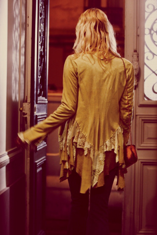 Lacey Inset Suede Jacket