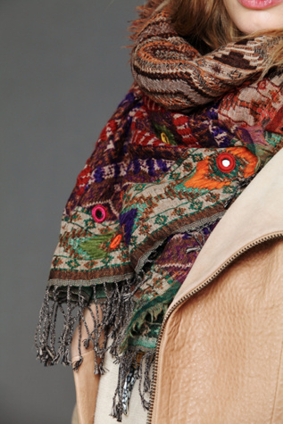 Border Print Artisan Scarf