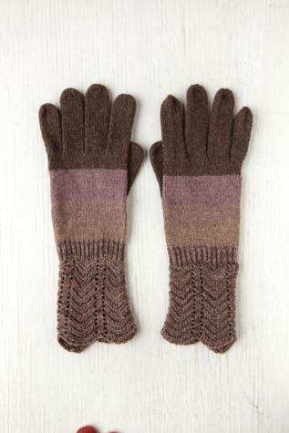 Knit Glove With Stripes