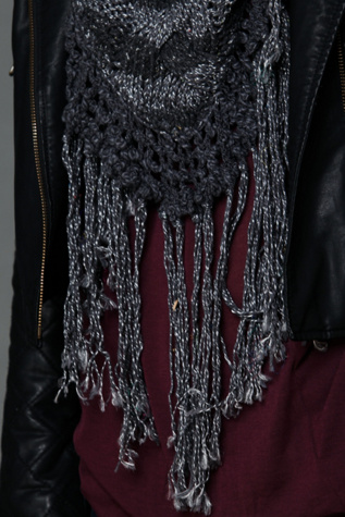 Slubby Yarn Triangle Scarf
