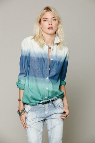 Ombre Button Down Shirt