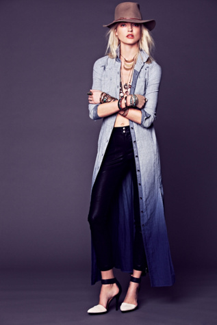 Stripe Dip Dye Maxi