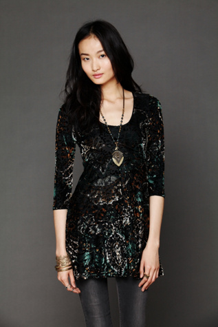 Musa Burnout Velvet Tunic